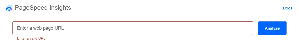 Pagespeed Insights tool